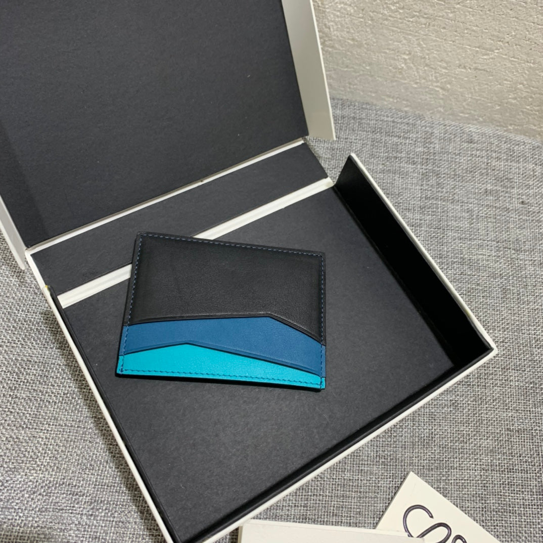Loewe Plain Card Holder 多色拼接皮革卡包