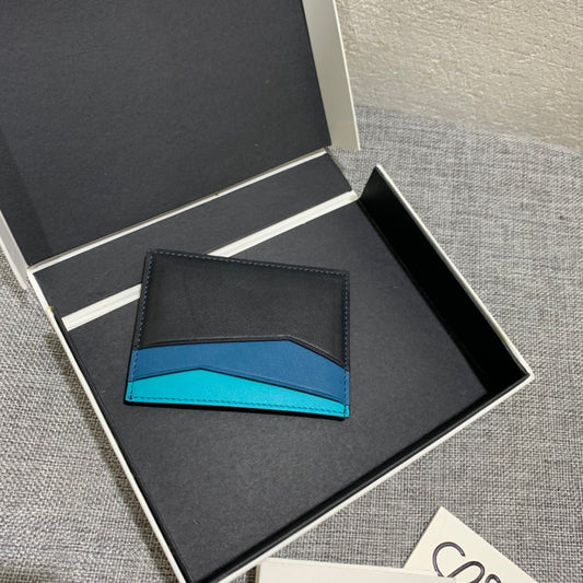 Loewe Plain Card Holder 多色拼接皮革卡包