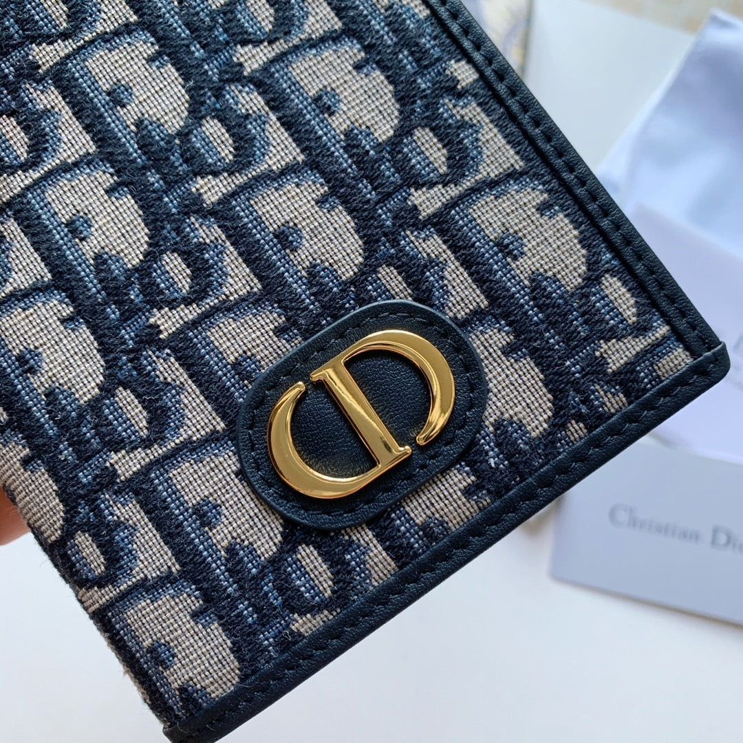 Dior 帆布老花護照夾