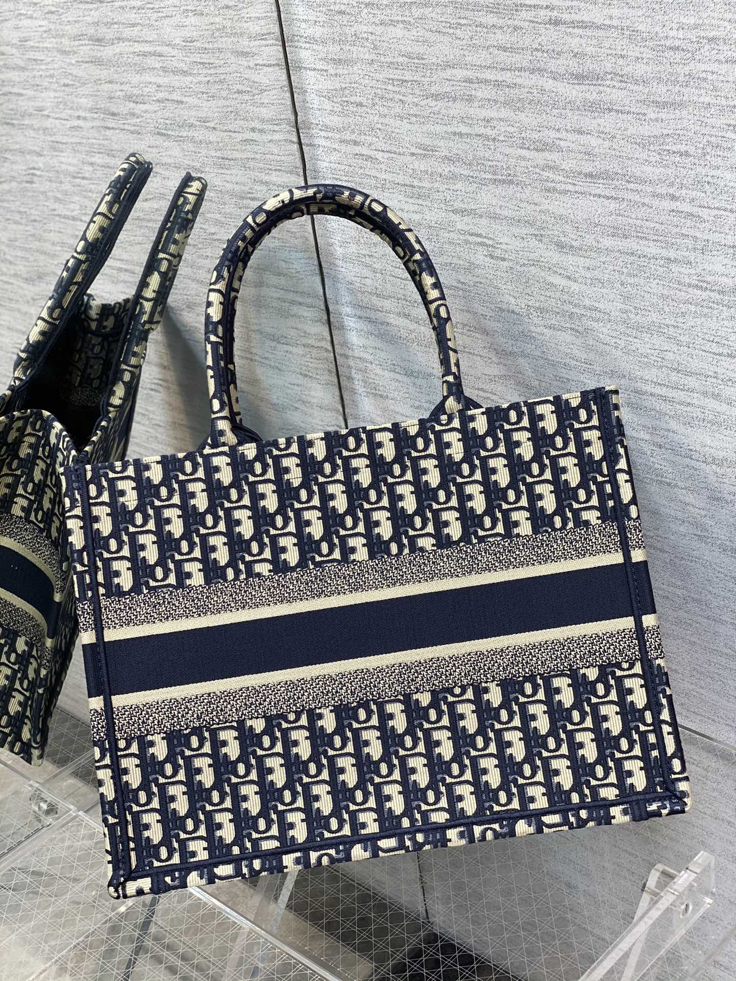 Dior Book Tote-小號36.5cm-深藍老花