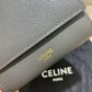 Celine 三折短夾-灰色掌紋