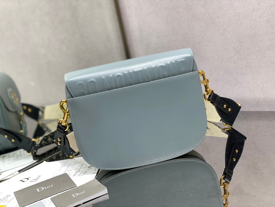 Dior Bobby-大號27cm-藍色牛皮
