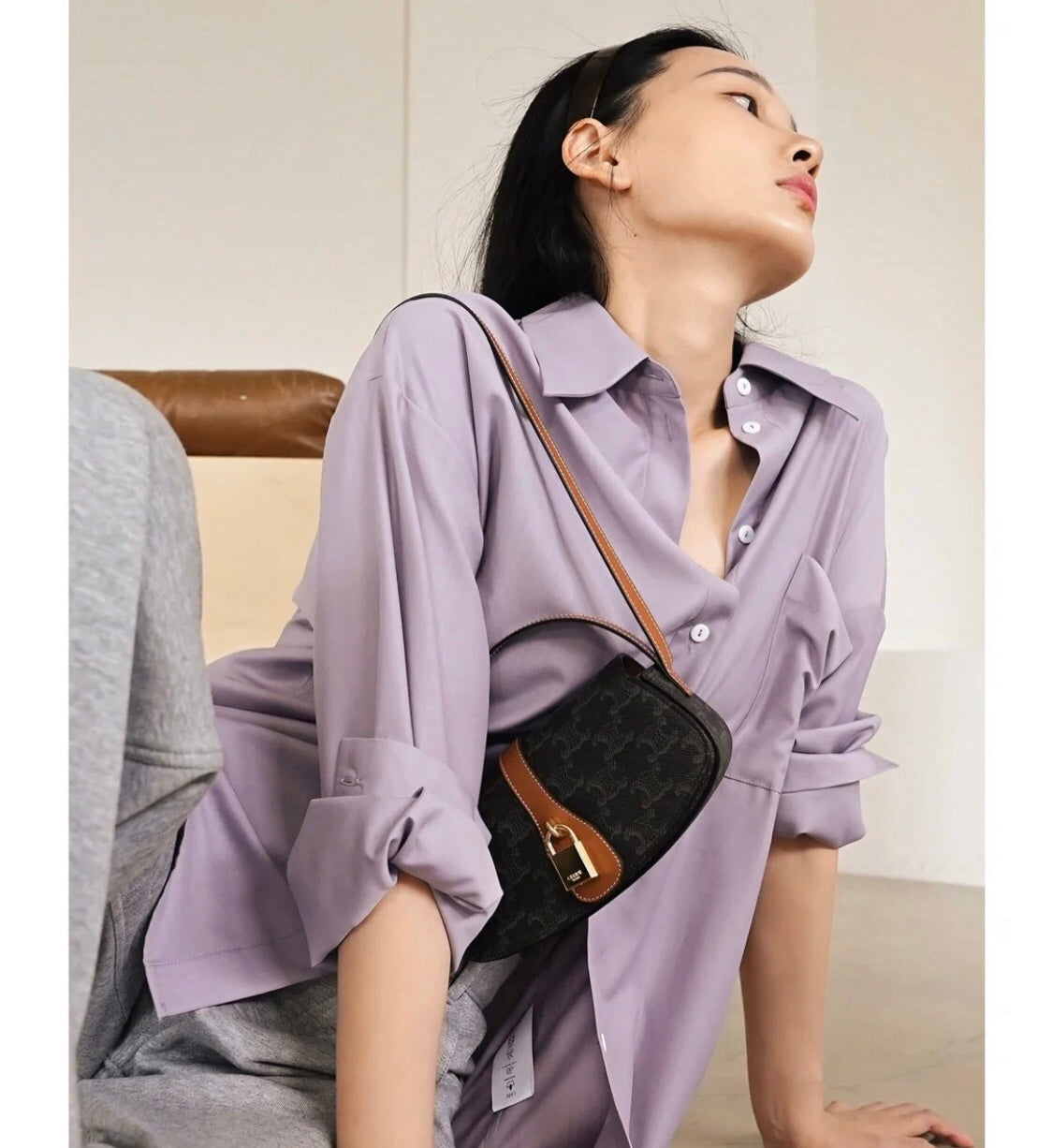 賽C家-Mini Tabou Clutch 鎖頭飾腋下包 老花