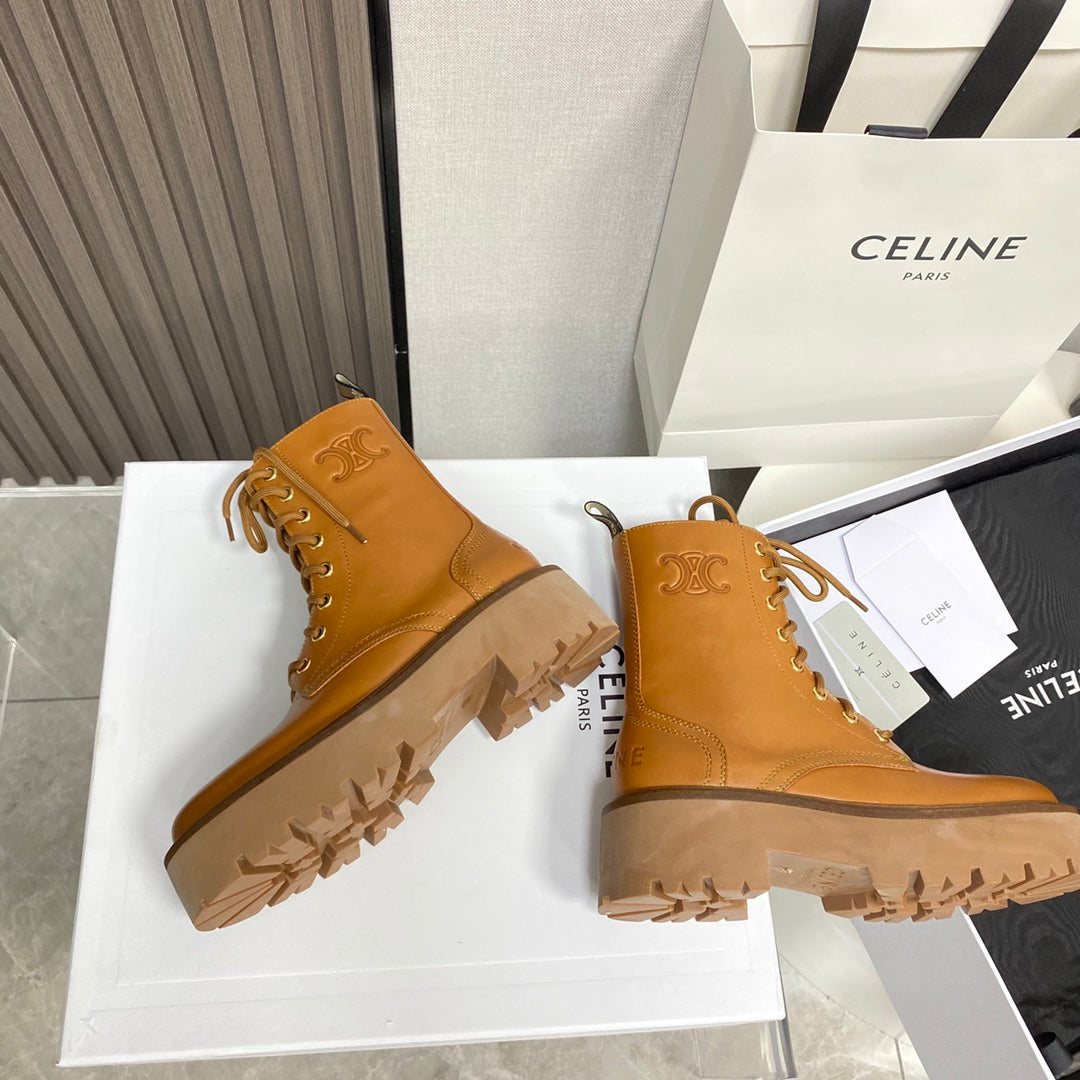 賽C家-繫帶厚底靴 跟高5cm (尺碼35-39，40訂製）