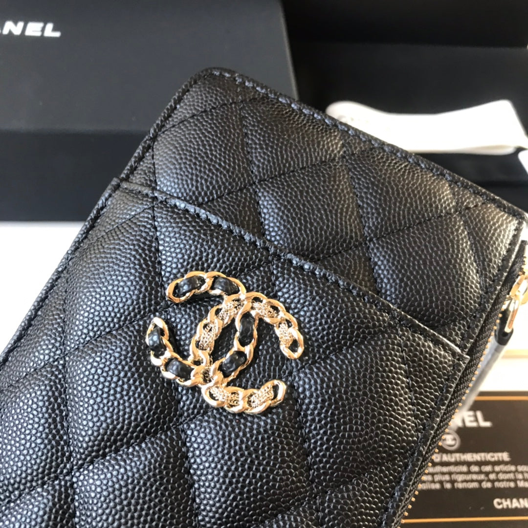 Chanel 拉鍊長夾卡包-扁長夾