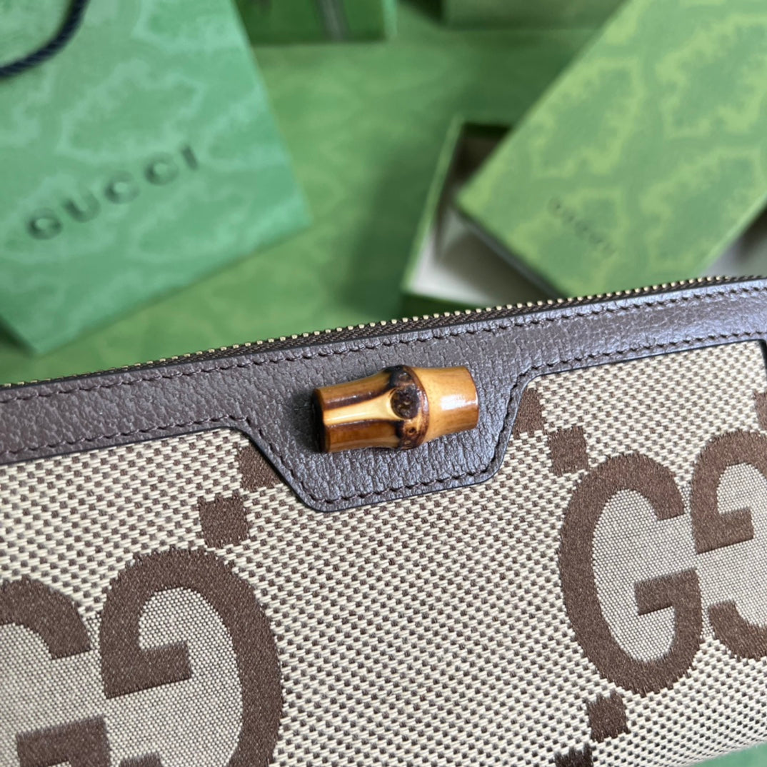 Gucci 竹節拉鍊長夾