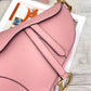 Dior Saddle 馬鞍包-手掌紋-大號糖粉色-25.5cm