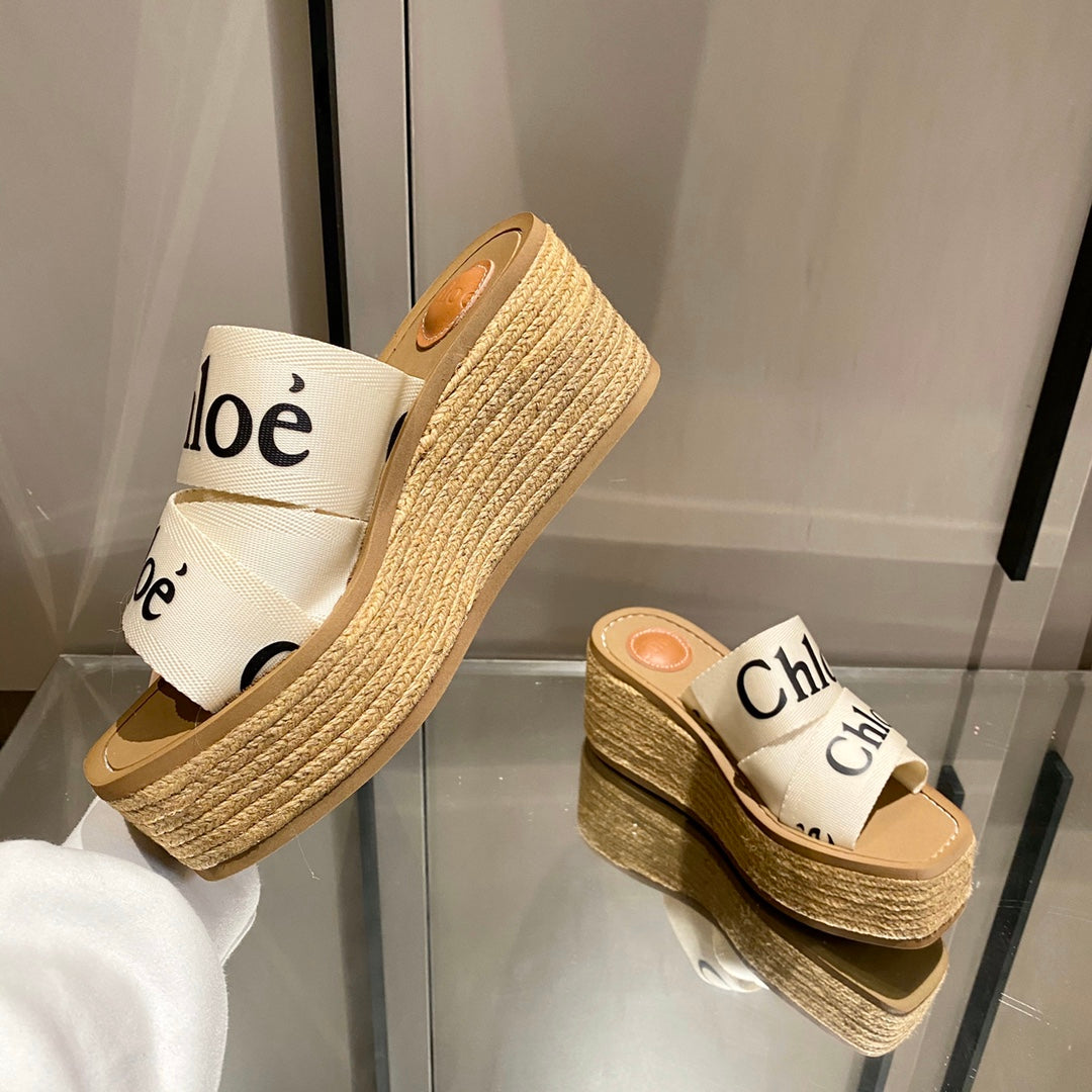 Chloe鞋-Chloe Woody Wedge Mule 厚底拖鞋