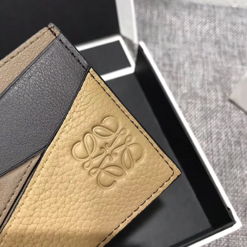 Loewe Plain Card Holder 多色拼接皮革卡包
