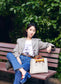 古G家-Diana 小型手提袋-復古竹節托特包 27*24*11cm