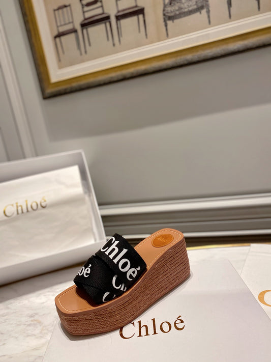 Chloe鞋-Chloe Woody Wedge Mule 厚底拖鞋
