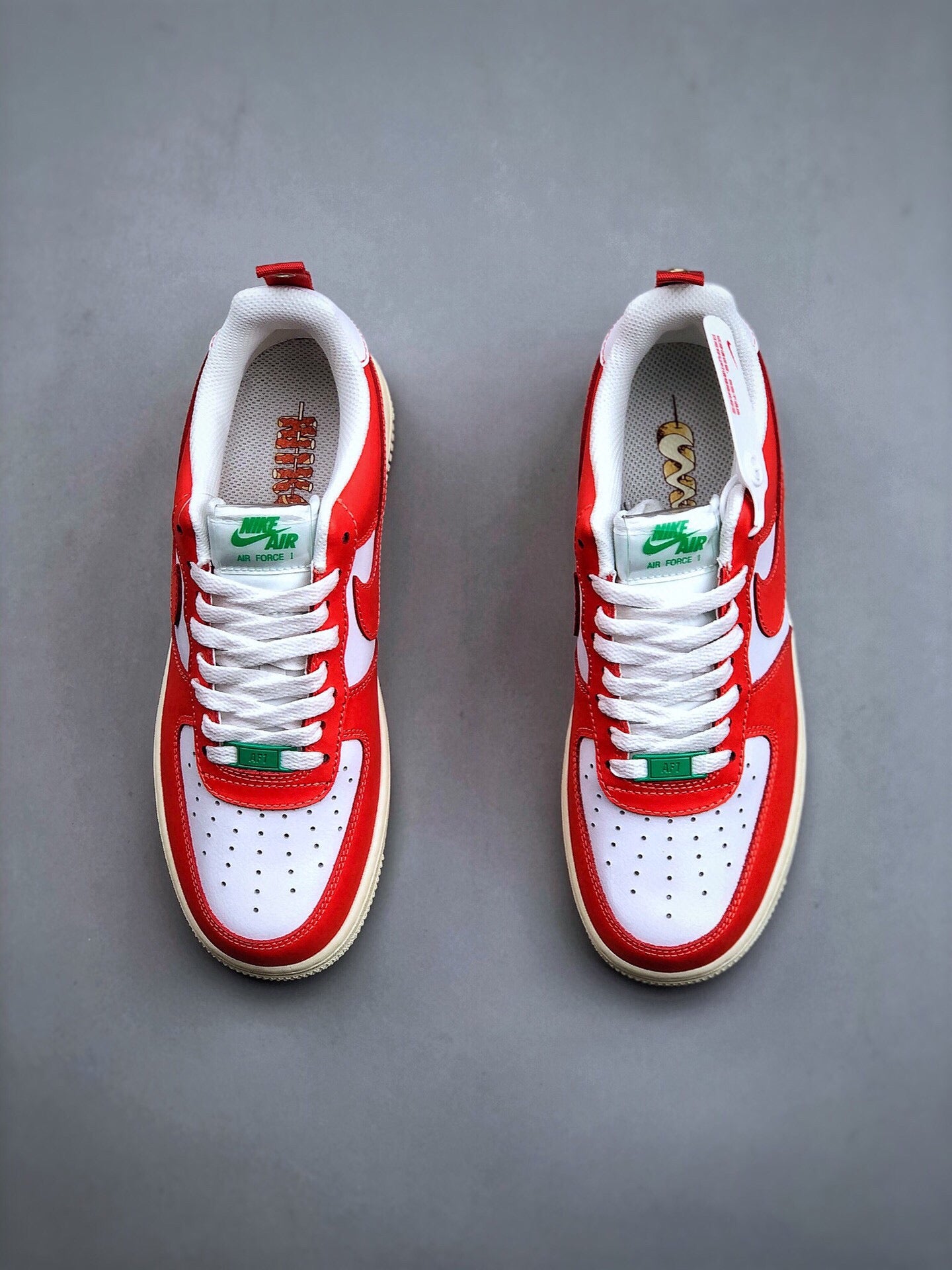 N1KE-Air Force 1 ’07 男女同款 白橙色