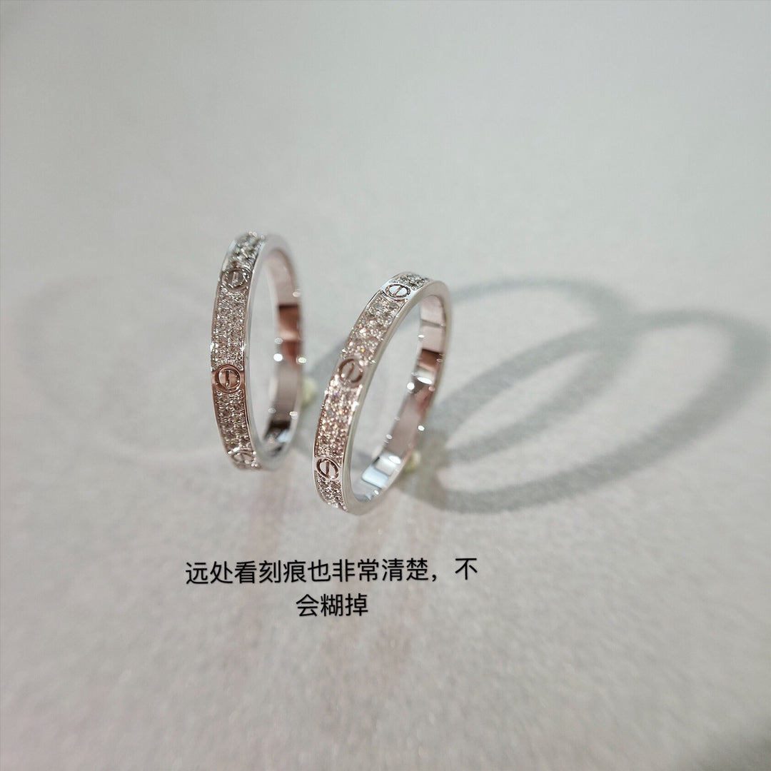 Cartier Love 細版滿天星戒指