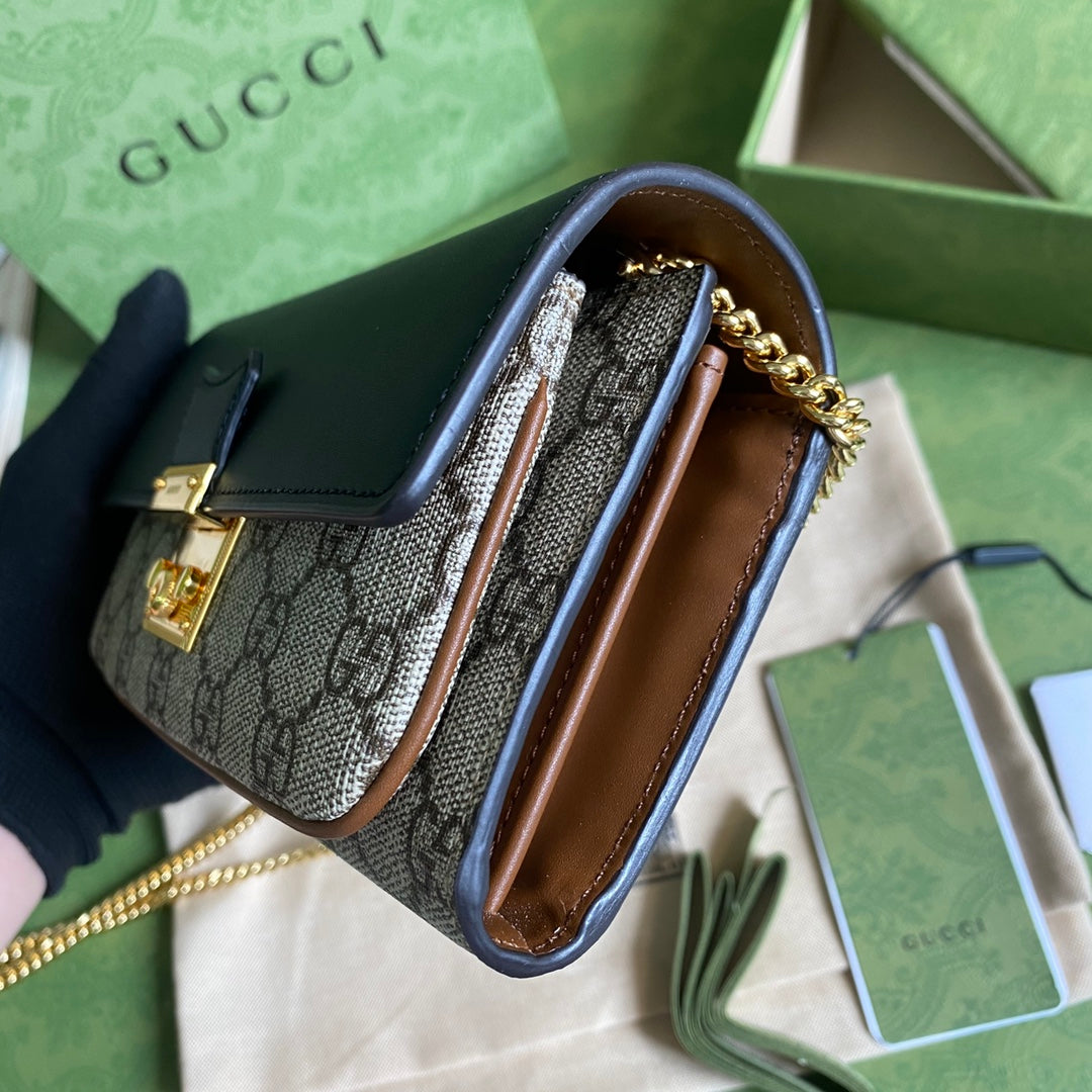 Gucci 鎖扣鏈條包 長夾