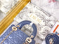 Dior-Mini Lady Dior手袋-三格黛妃-17cm-深藍丹寧金扣