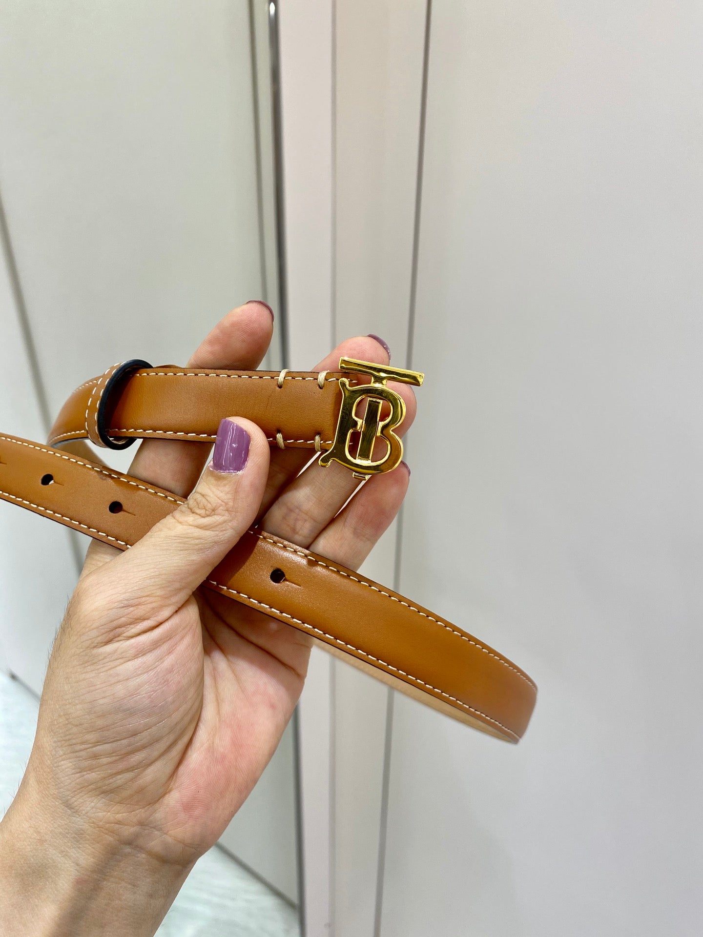 巴B家-咖色皮帶-2.0cm