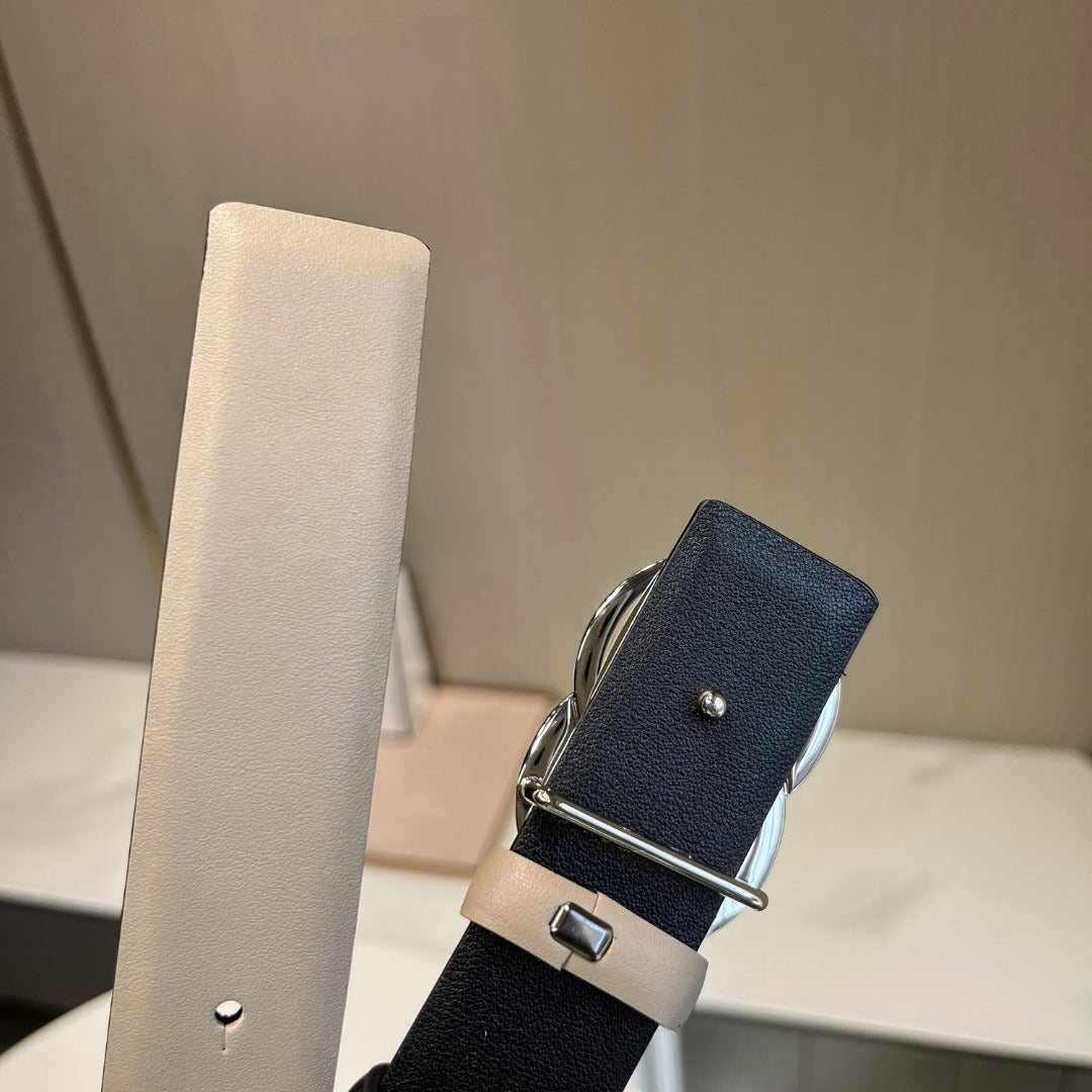 小香家-米色皮帶-3.0cm