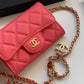 Chanel CF鏈條零錢卡包