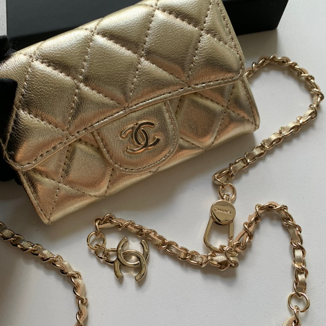 Chanel CF 鏈條零錢卡包