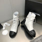 小香家-菱格紋羊皮繫帶靴（尺碼35-39，40、41訂製）