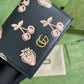 Gucci 黑色水果圖案短夾