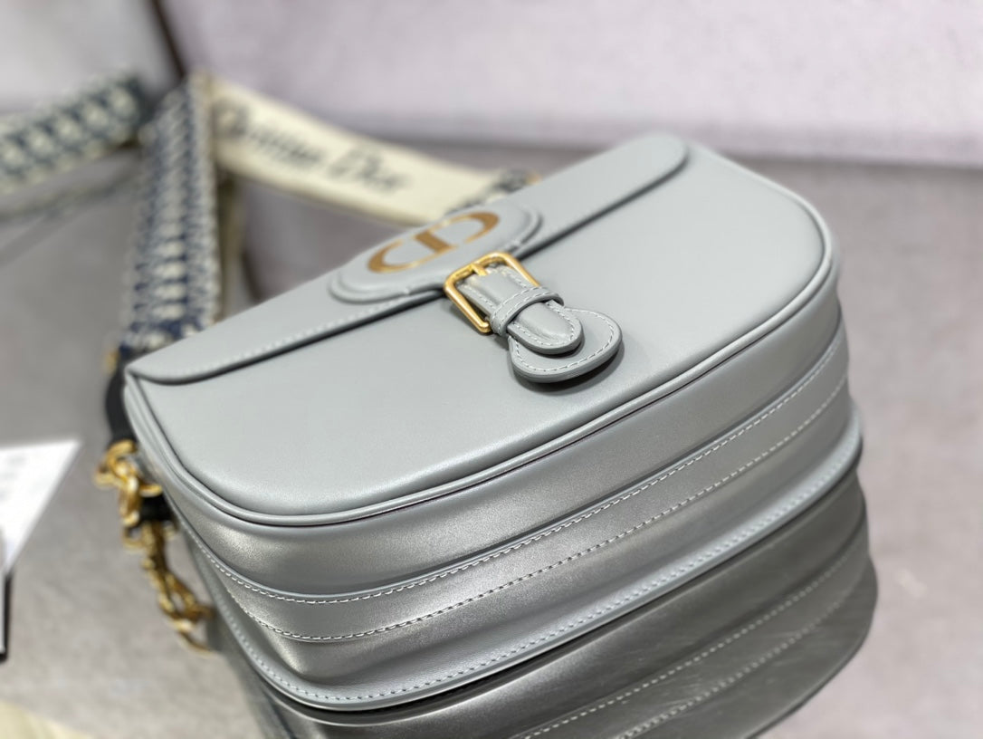 Dior Bobby-大號27cm-岩石灰牛皮