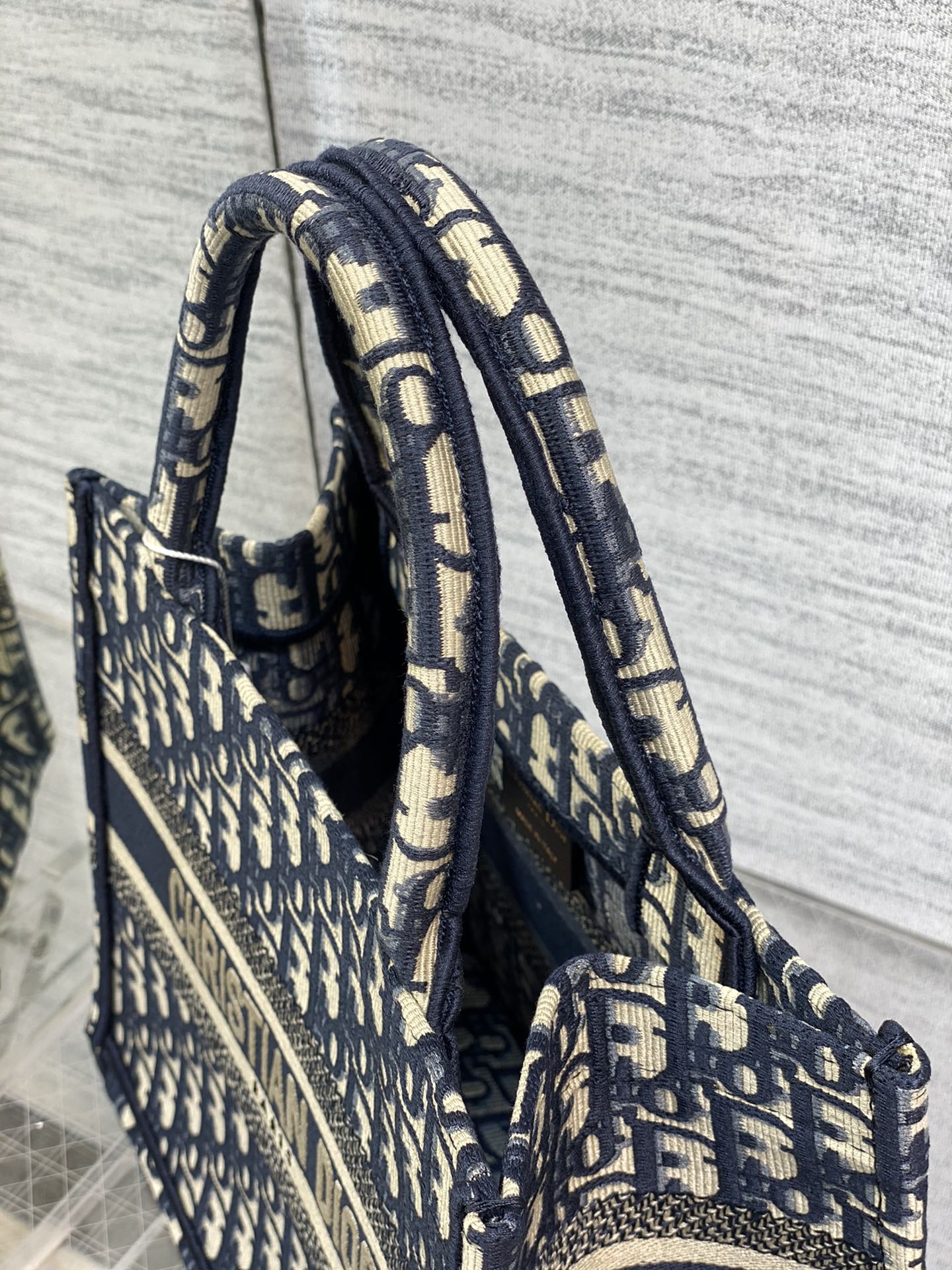 Dior Book Tote-新款小號 26.5 x 21 x 14 cm-深藍老花