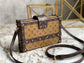 M44154 路L家-Petite Malle 盒子包 啡邊小花鋼扣