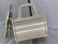 Dior Book Tote-Mini 23cm-金絲條紋