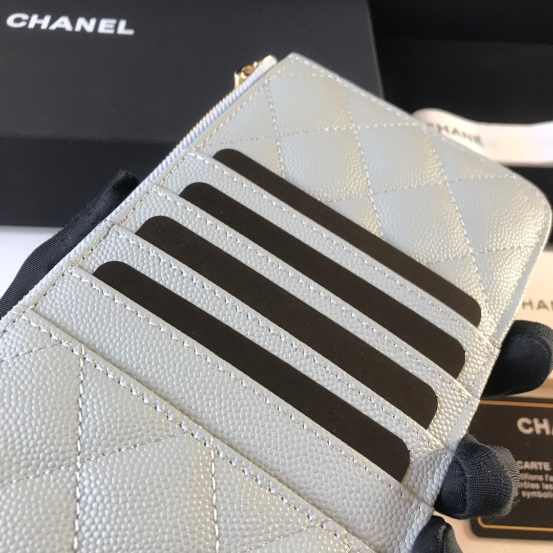 Chanel 拉鍊長夾卡包-扁長夾