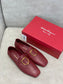 Salvatore Ferragamo鞋-菲拉格慕 馬蹄釦 2cm跟 樂福鞋 紅