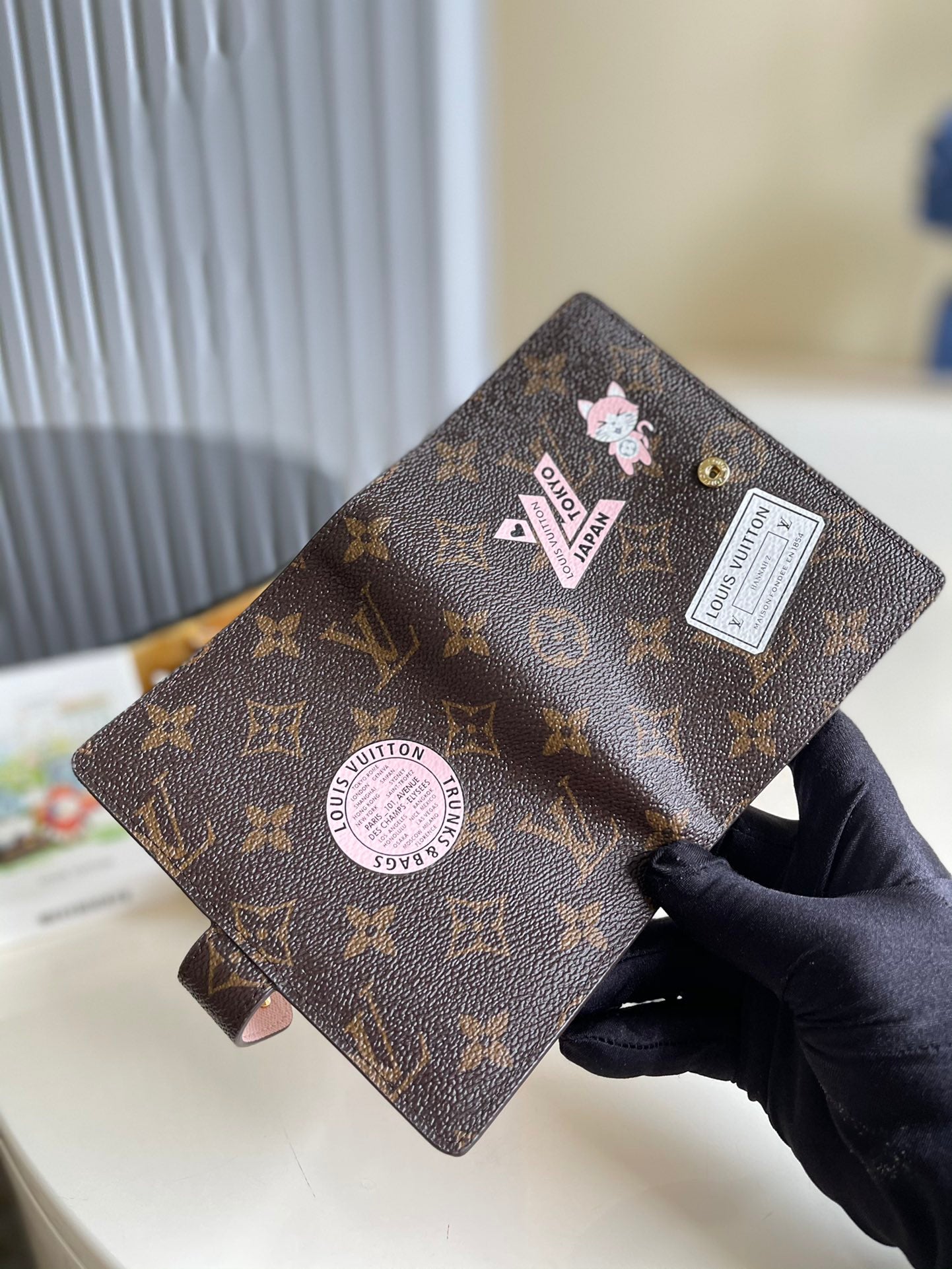 LV R20005 小型記事本封套-絲印粉色