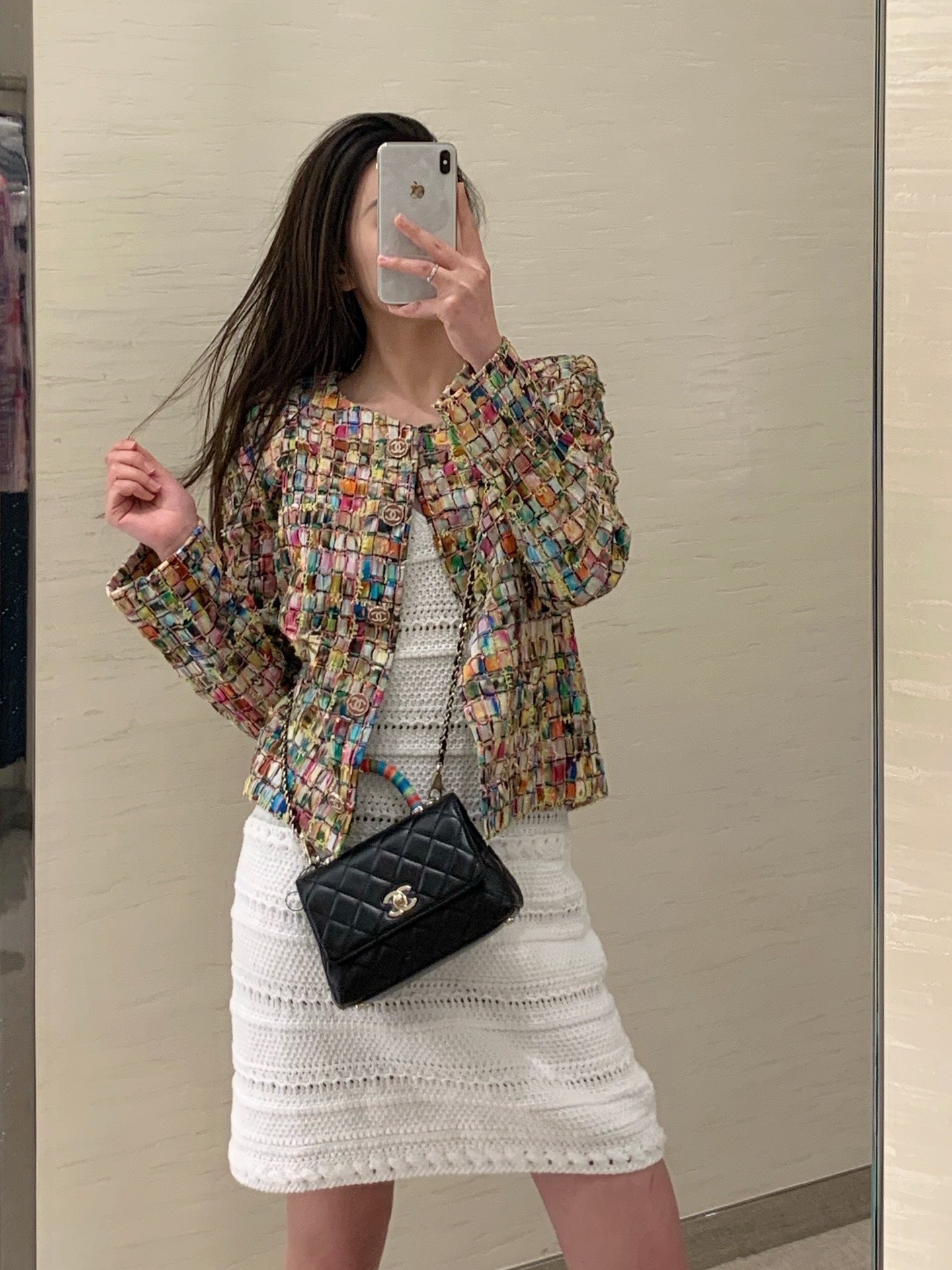 Chanel mini coco handle彩虹包-黑色