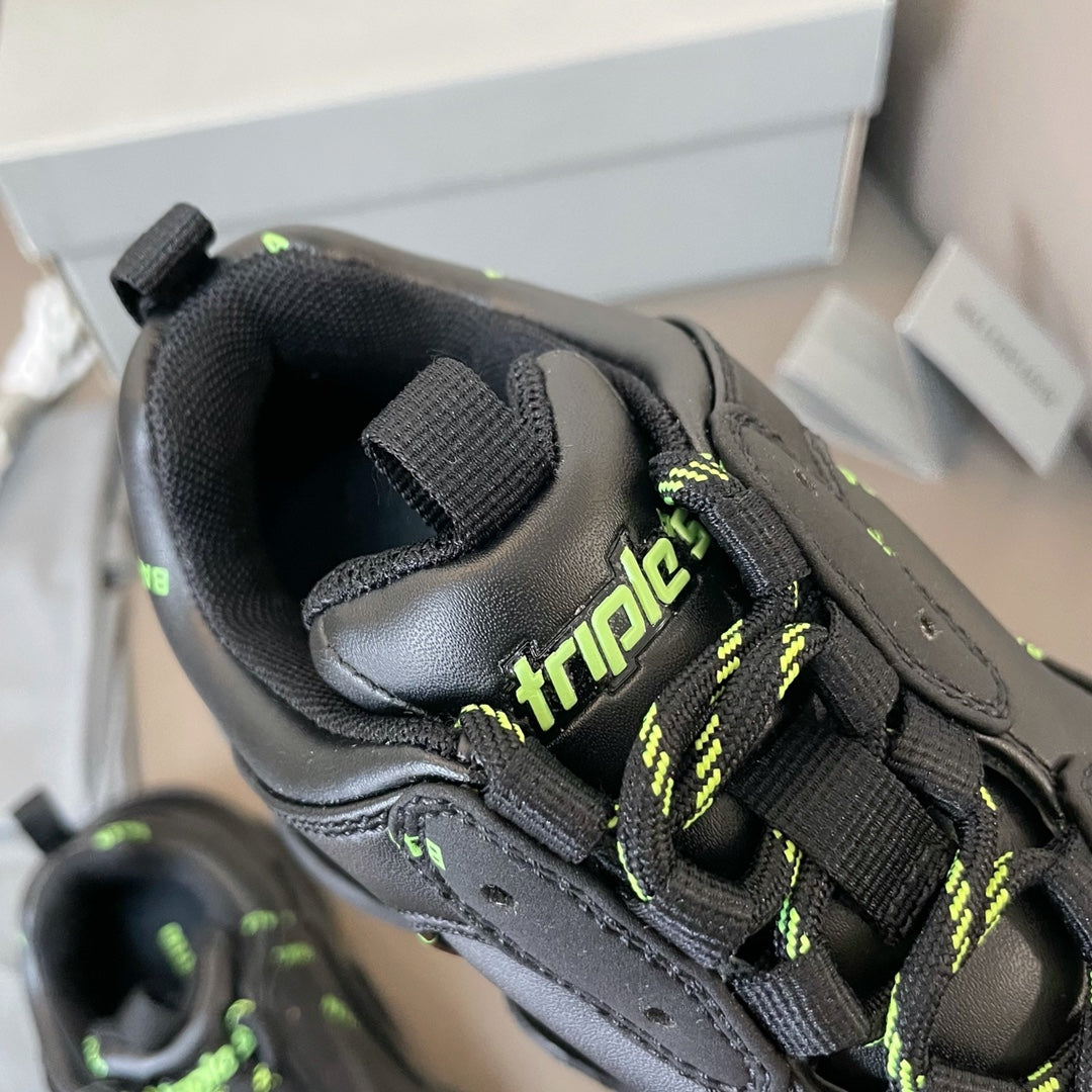 巴黎世-triples 運動 老爹鞋 黑綠