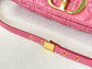 Dior Caro 大號28cm-玫粉小牛皮
