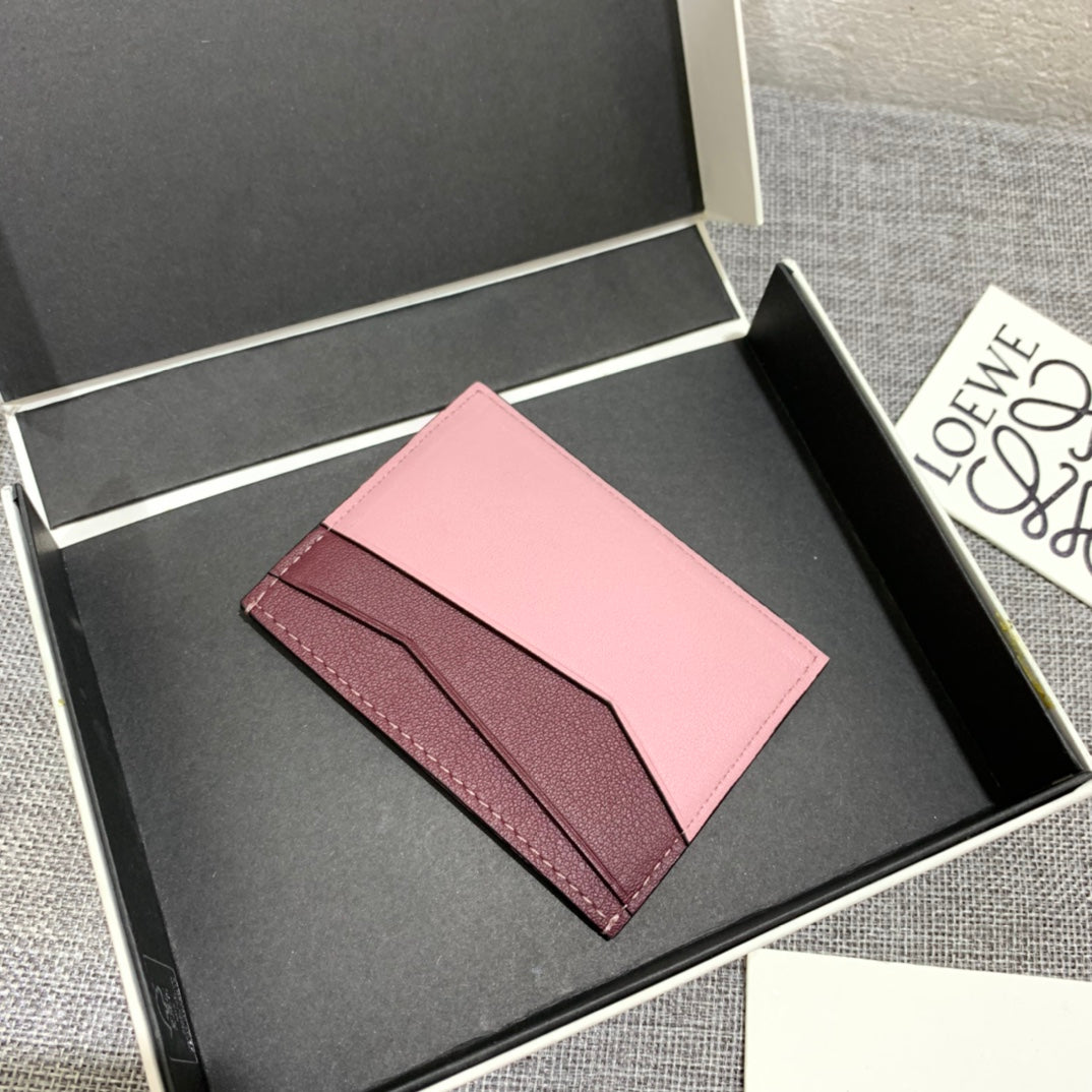 Loewe Plain Card Holder 多色拼接皮革卡包