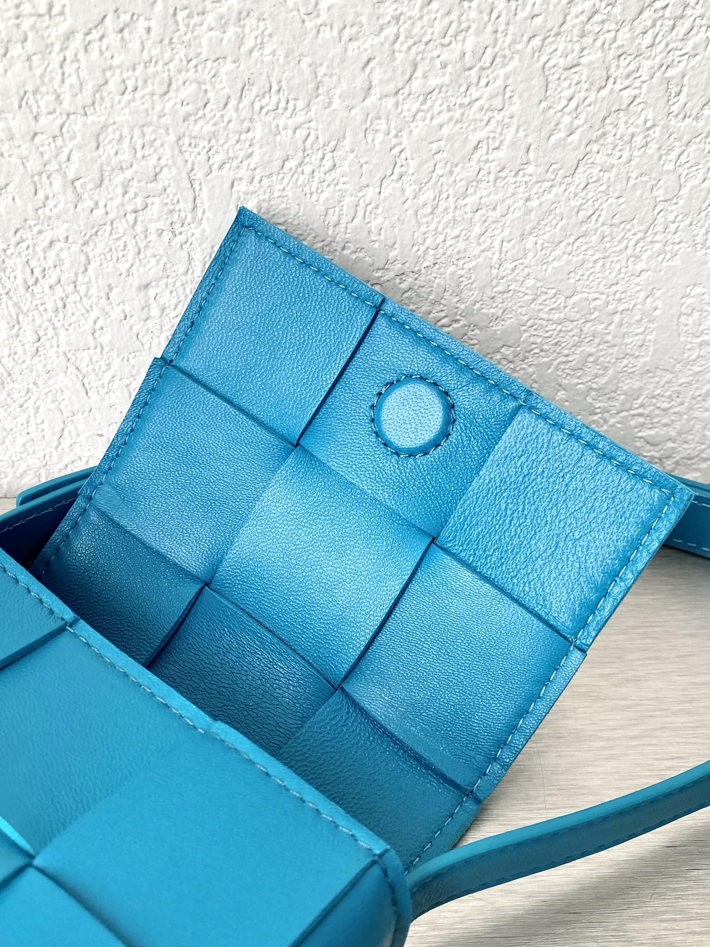 B編織-羊皮方格Mini cassette Bag 迷你編織包 12x8x4cm
