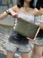 YSL_提花拼接文件手拿包-綠色金扣-30cm