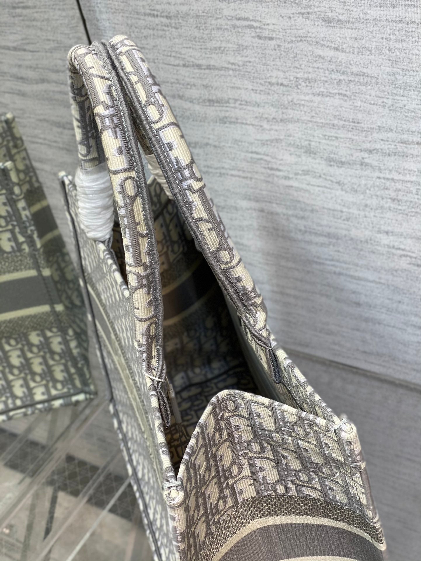 Dior Book Tote-大號41.5cm-灰色老花