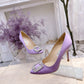 Manolo Blahnik-尖頭 高跟鞋 細跟鞋 紫色