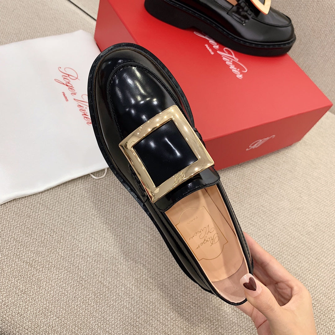 R方扣頭鞋-22SS 珠配光面福樂鞋