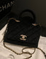 Chanel mini coco handle-黑色絲絨鑽扣