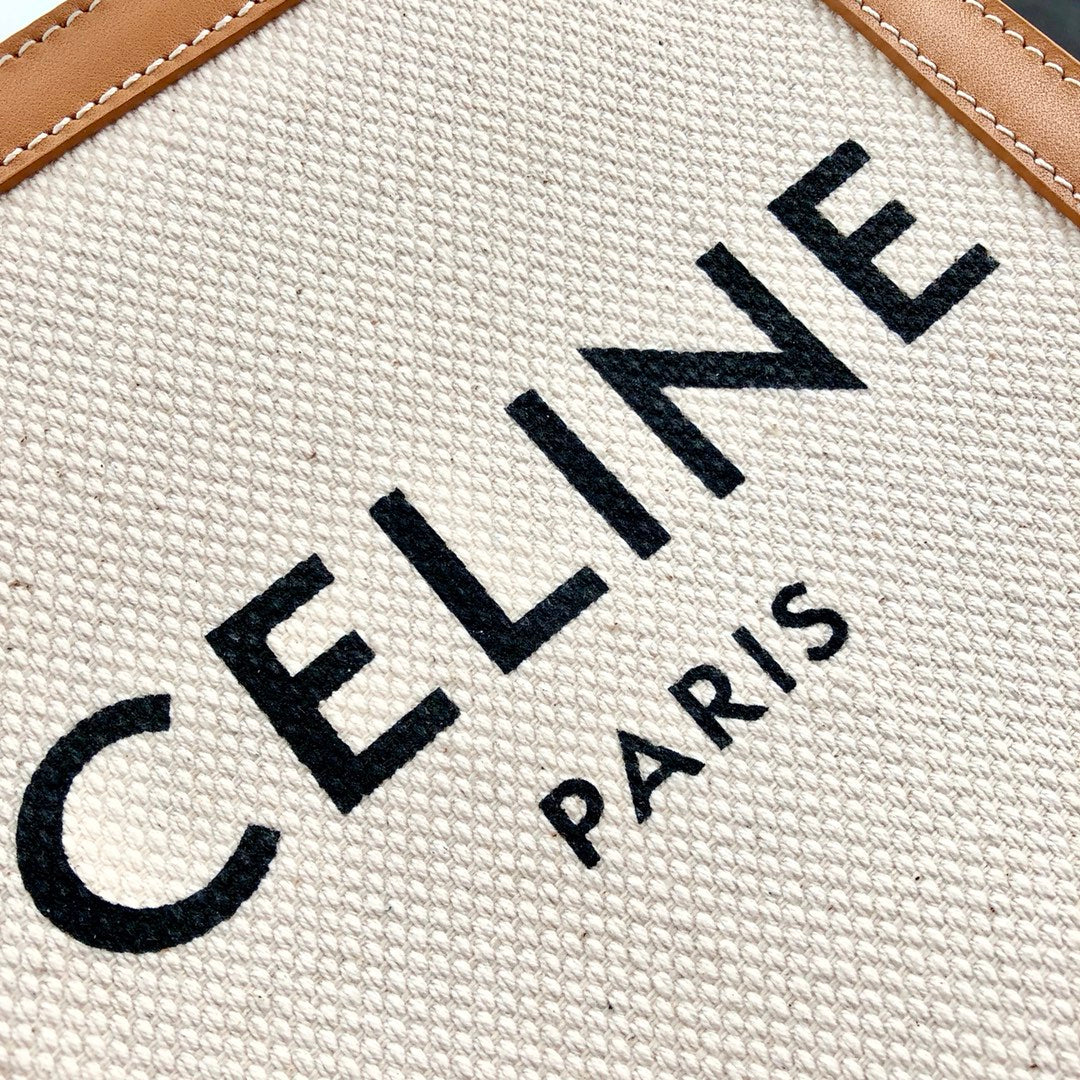 Celine Cabas mini 印花牛皮豎款手袋