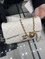 Chanel 金球CF口蓋包-白色