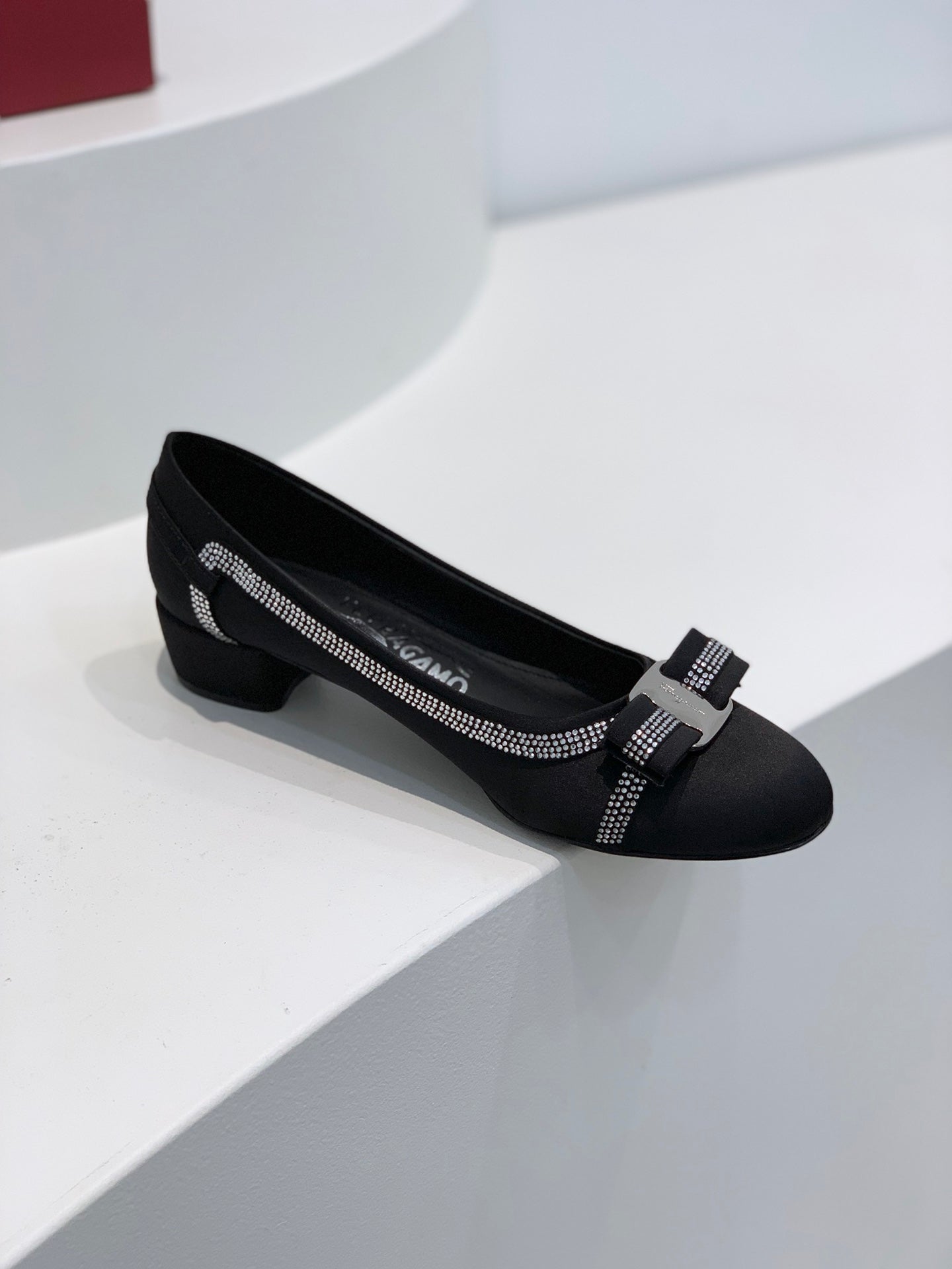 Salvatore Ferragamo鞋-菲拉格慕 VARA蝴蝶結 低粗跟鞋