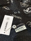 Chanel 羊絨銀線印花長巾
