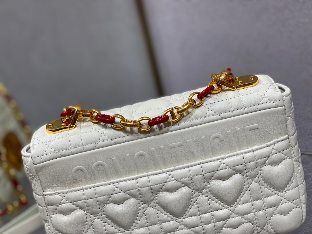 Dior-Caro 愛心七夕系列 小號 白色