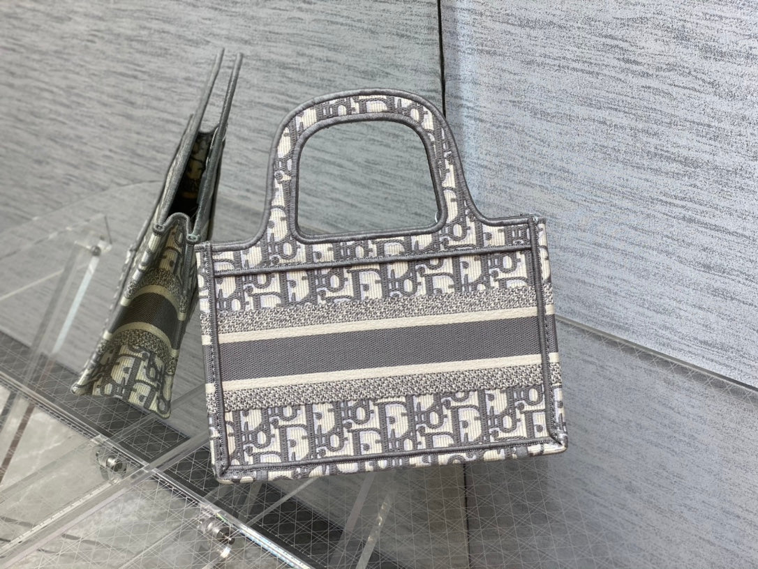 Dior Book Tote-Mini 23cm-灰色老花