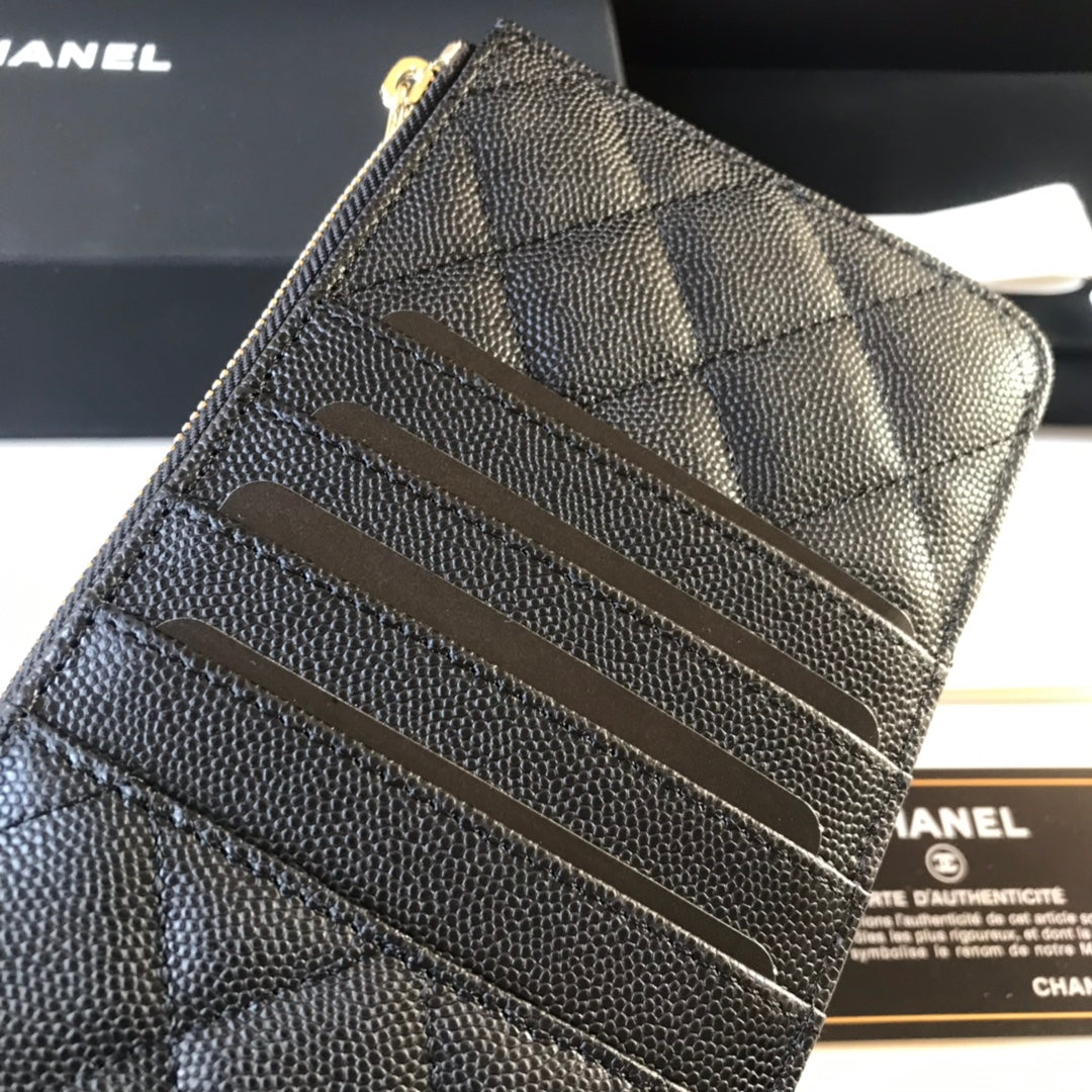 Chanel 拉鍊長夾卡包-扁長夾