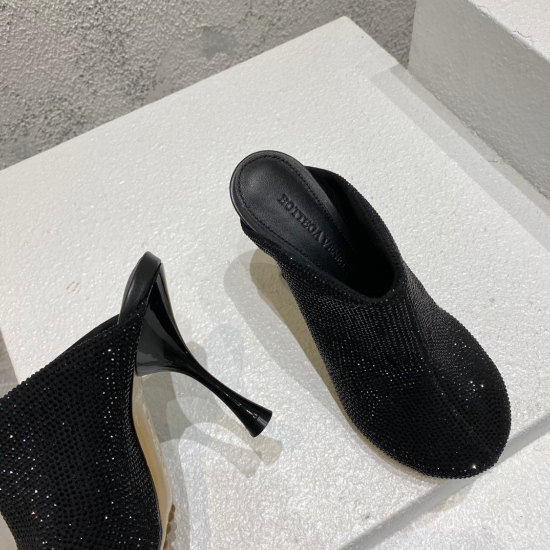 B編織-22S官網秋冬新品 高跟鑽拖 (35-39，40-42可訂製）